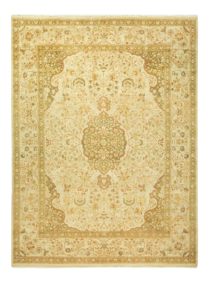 Mogul Collection Hand-Knotted Area Rug - Ivory 9' 3" x 12' 2"