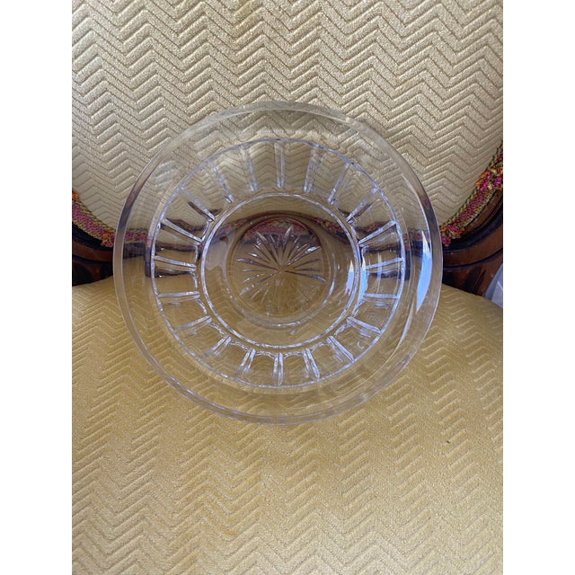 Contemporary 1970s Waterford Crystal Grafton Street Pattern Round Bowl For Sale - Image 3 of 5