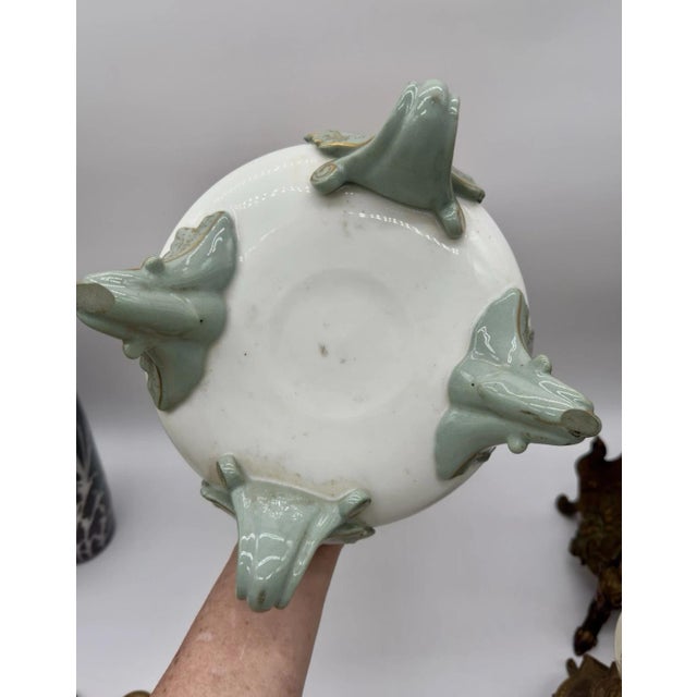 Antique French Porcelain Jardiniere For Sale - Image 4 of 10