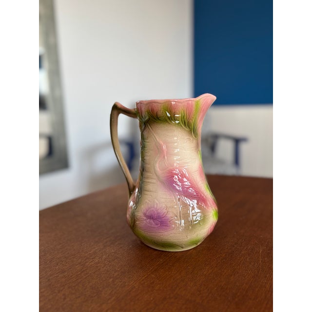 Heron and Lily Pitcher from St Clément, 1920s For Sale - Image 6 of 8