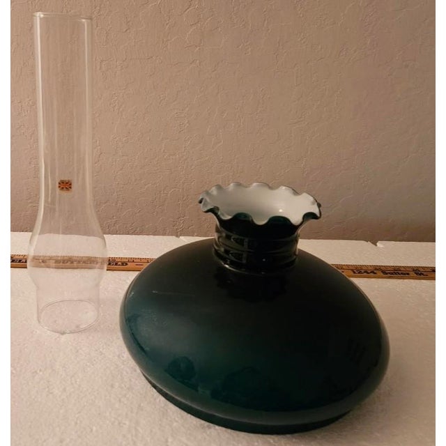 C Gray Chandlers 1882 Scotland Green Cased Glass Brass Gimble Wall Mount Lamp For Sale In Monterey, CA - Image 6 of 18