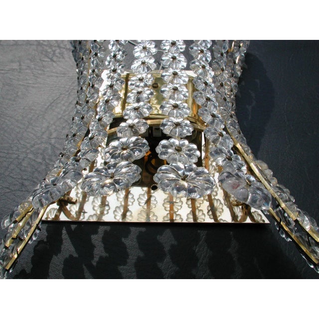 1950s Mid-Century Wall Light in Crystal Glass & Brass attributed to Emil Karl Stejnar, 1950s For Sale - Image 5 of 7