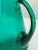 Mid-Century Modern 1950s Vintage Teal / Emerald Crackle Glass Mid-Century Tall Pitcher For Sale - Image 3 of 8