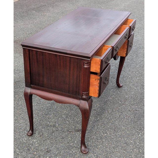Early 1900s Chippendale Mahogany Desk For Sale - Image 11 of 14