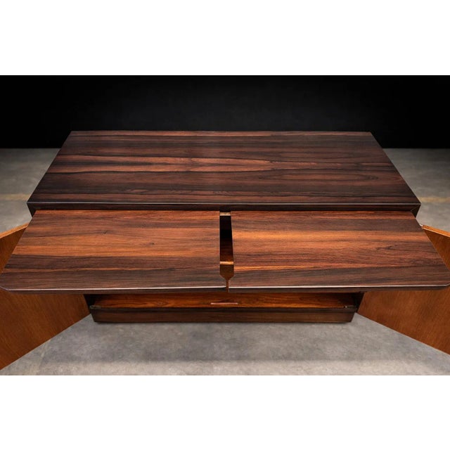 Brazilian Rosewood Sideboard / Bar With Pull-Out Trays by Ando — Brazil, 1950s For Sale - Image 13 of 15