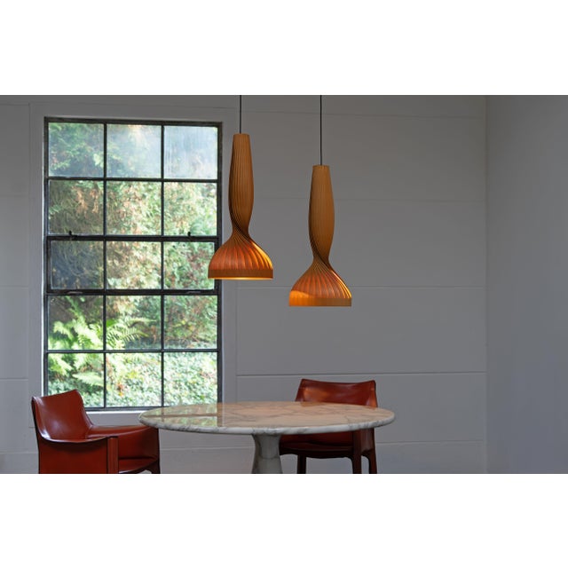 Pine Pendant Lamps by Hans-Agne Jakobsson Ellysett Sweden, 1960s, Set of 2 For Sale - Image 14 of 18