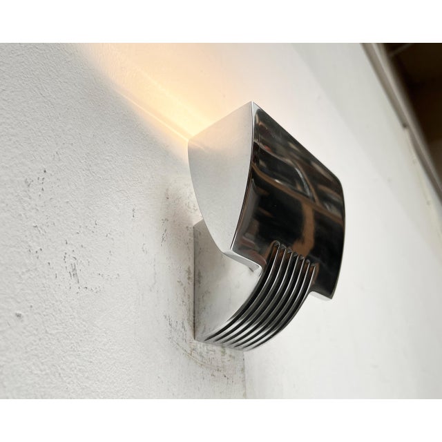 Vintage Postmodern Spanish Model Arqui Pe Aluminum Sconces by O. & S. Devesa for Metalarte, 1990s, Set of 2 For Sale - Image 9 of 18