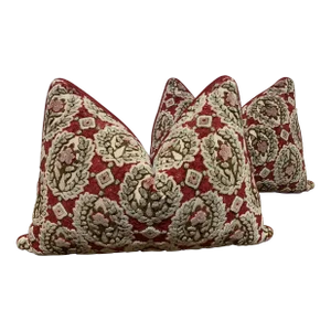 Vintage Re-Designed and Hand-Engineered Pillow Covers- a Pair