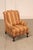 High Quality American Made Upholstered Lounge Chair on Carved Mahogany Ball and Claw Feet