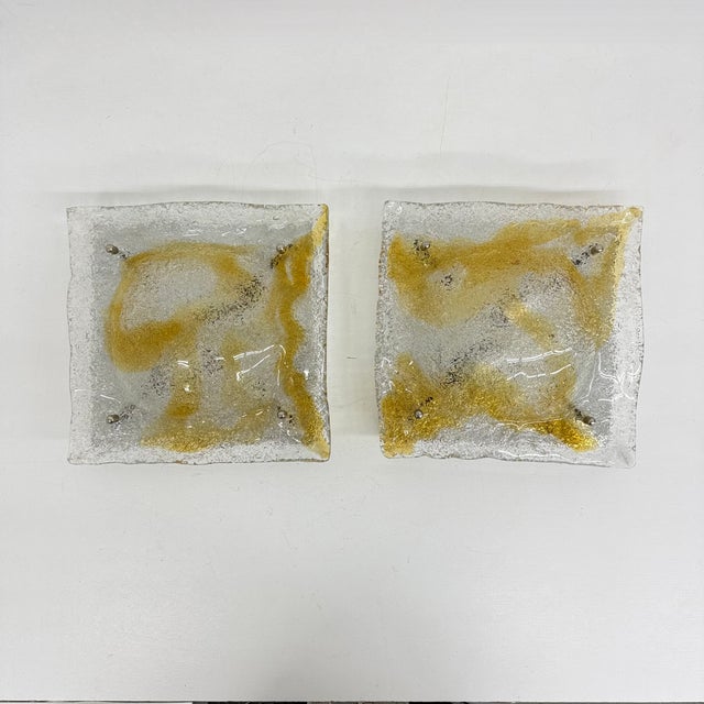 Abstract Murano Glass Wall Sconces from Mazzega, Italy, 1960s, Set of 2 For Sale - Image 17 of 18