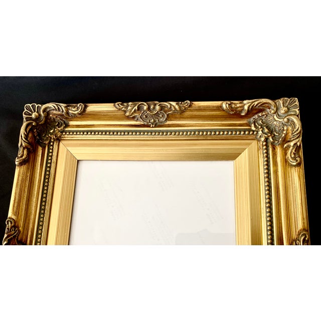 Vintage Exquistely Elgant Ornate Gold Gilt Style Wood Picture Frame - Fits 8x10 For Sale - Image 12 of 17