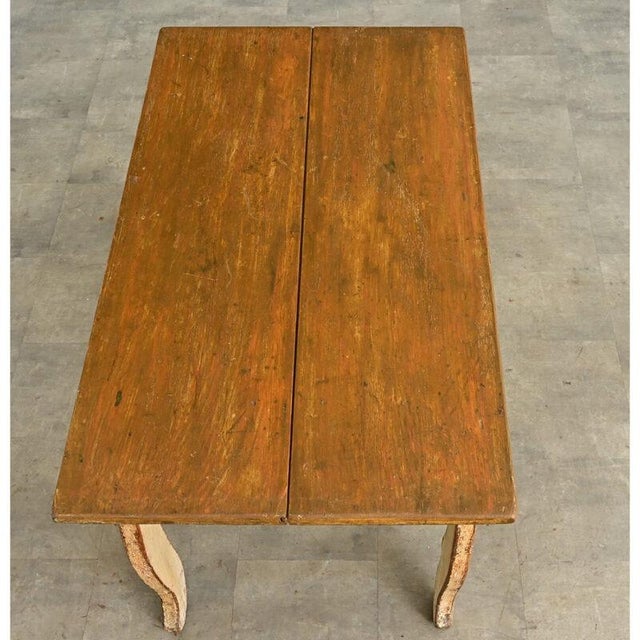 Norwegian 18th Century Rococo Painted Table For Sale - Image 4 of 11