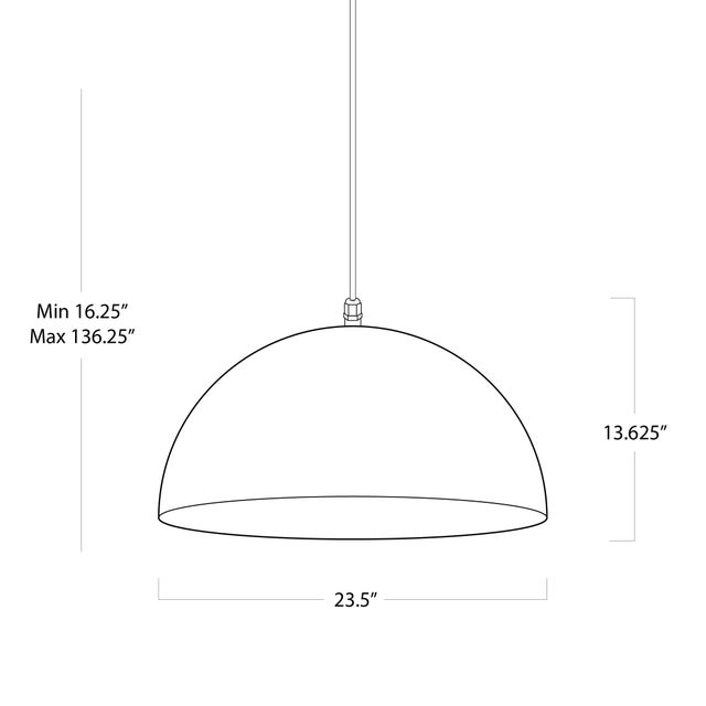 Regina Andrew Peridot Aluminum Outdoor Pendant, Large, Black For Sale In Detroit - Image 6 of 7