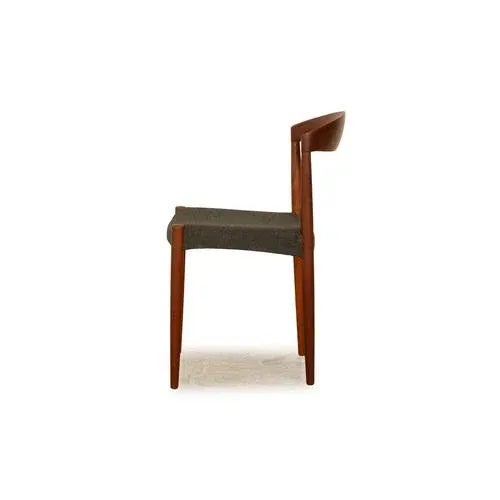 Brown Vintage Brown-Grey Teak Wood Chairs by Knud Anderson, Denmark, 1967 For Sale - Image 8 of 9