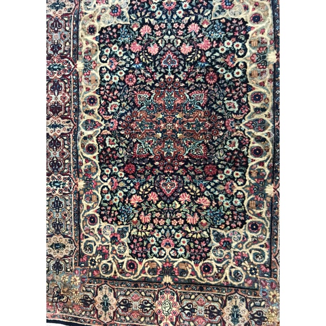 Textile 1930s Vintage Design Floral Royal Kierman Rug- 3'6" X 5'1" For Sale - Image 7 of 13