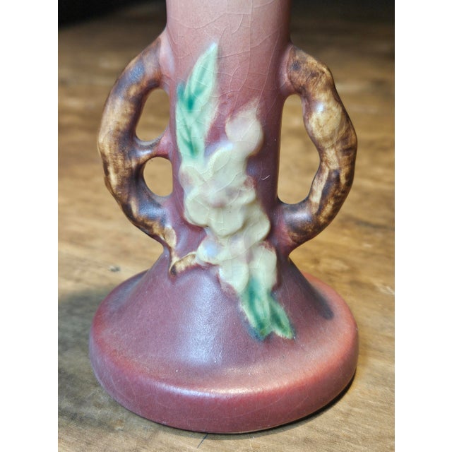 Ceramic Roseville Apple Blossom Bud Vase For Sale - Image 7 of 10