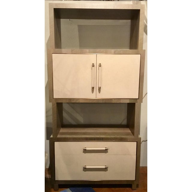 Modern Henredon East End Gray And Taupe Etagere Chairish