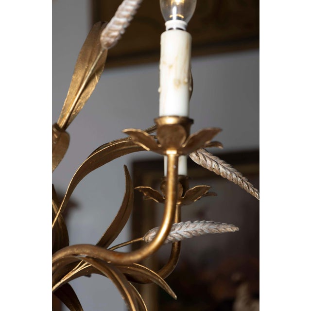 Metal Mid 20th Century French Chandelier - Inspired By Coco Chanel For Sale - Image 7 of 8