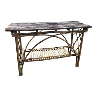 Vintage Adirondack Twig Console Table For Sale