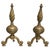Gold French Brass Andirons, Set of 2 For Sale - Image 8 of 8