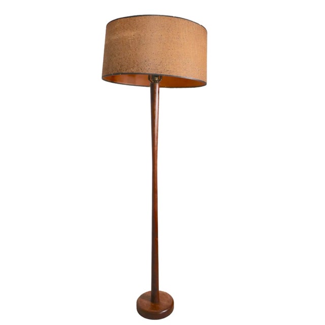 Laurel Lamp Company Mid Century Modern Danish Style Wood Floor Lamp C 1950/1960’s For Sale - Image 4 of 13