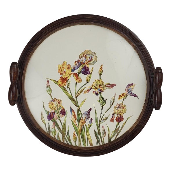 Art Nouveau Earthenware Tray from Sarreguemines, 1890s For Sale