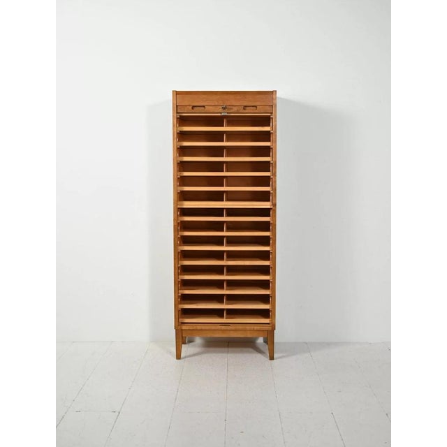 Roller Shutter Filing Cabinet, Sweden, 1960s For Sale - Image 3 of 11