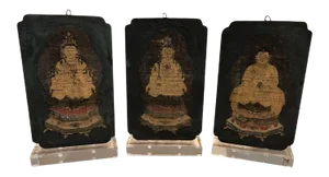 18th Century Tibetan Thangka Fragments - Set of 3
