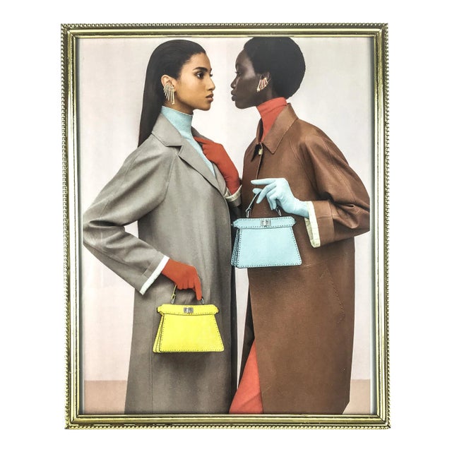 1960’s Brass and Glass Desktop Photo Frame For Sale