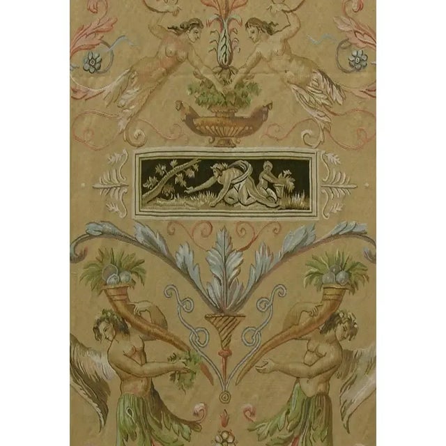 Tan Late 20th Century Vintage Tapestry For Sale - Image 8 of 9