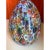 Small Murano-Style Glass Egg Lamp With Multicolored Floral Decoration For Sale - Image 6 of 7