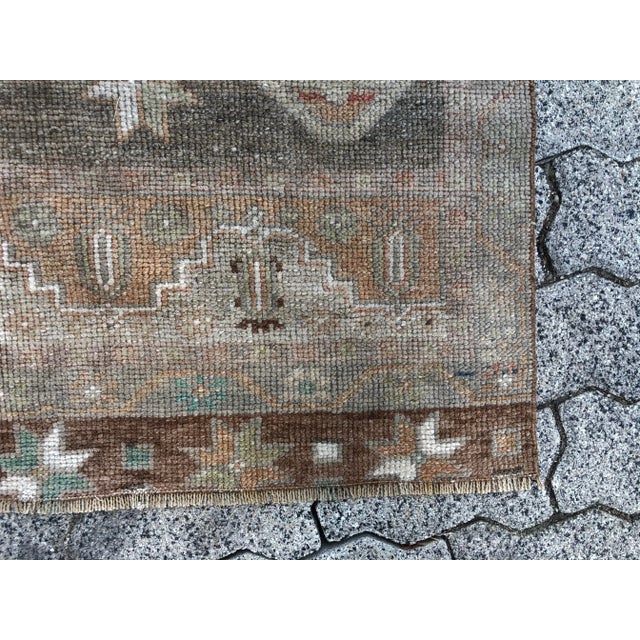 1960s Turkish Small Decorative Wool Rug For Sale - Image 10 of 11