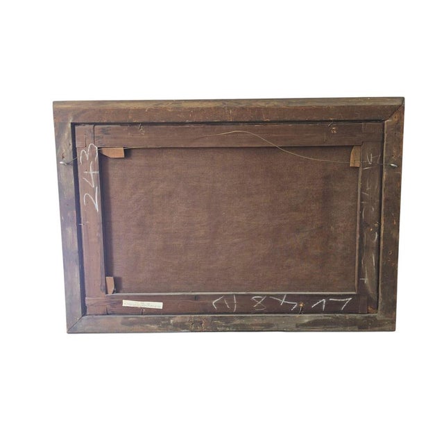 Textile Italian Artist, Pastoral Scene, 1750, Oil on Canvas, Framed For Sale - Image 7 of 18