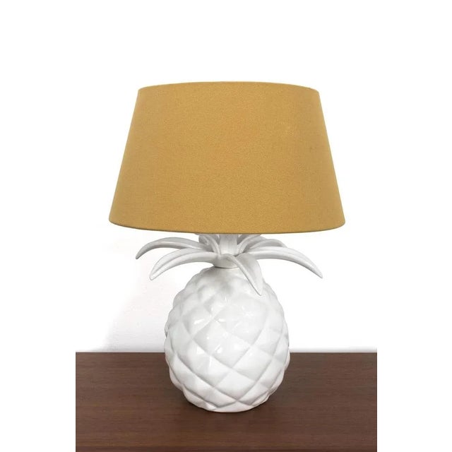 Tan Vintage Pineapple Table Lamp For Sale - Image 8 of 8