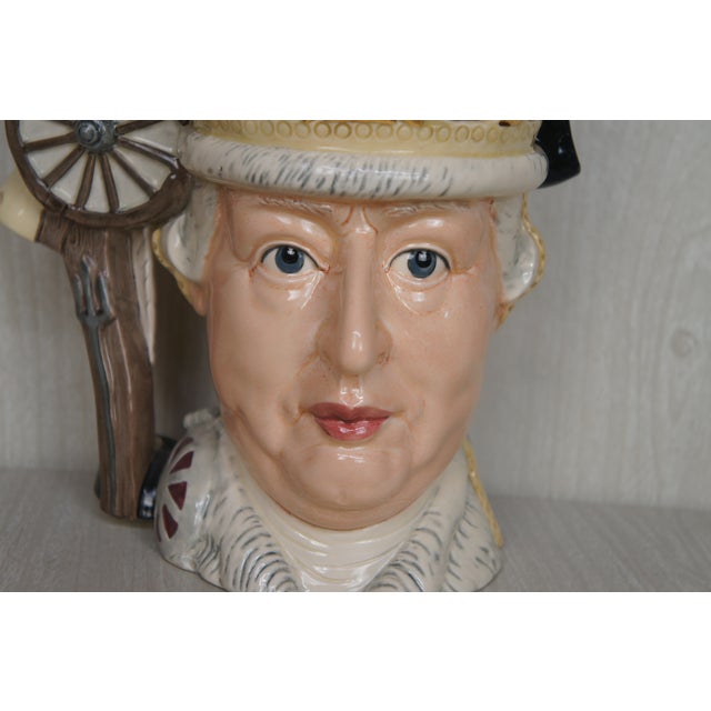 1980s English Signed Royal Doulton George Washington & King George III Toby Character Jug For Sale - Image 15 of 16