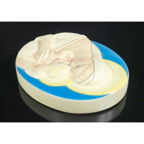 1930s Ceramic Madonna and Child Sculpture from Lenci, 1930s For Sale - Image 5 of 18