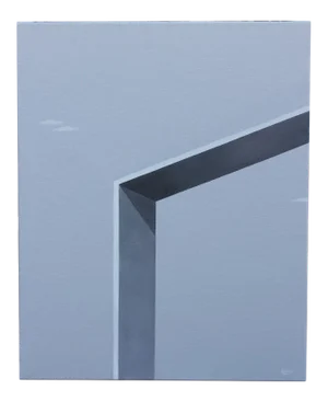 Scott Woodard "Elbow Against Grey Sky" Minimal Surrealist Landscape Painting 2019