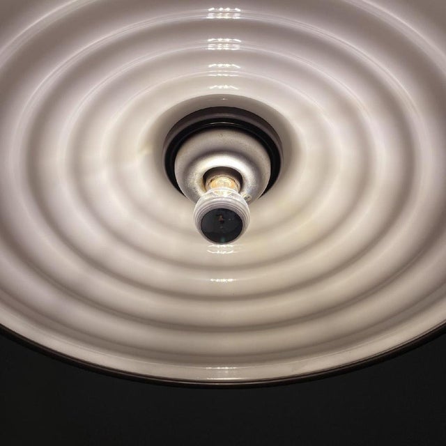 Black Italian Modern White and Black Acrylic Glass Ceiling Light from Guzzini, 1970s For Sale - Image 8 of 17