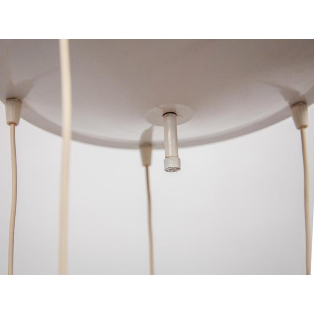 Space Age Red and White Five Metal Globes Cascade Pendant from Lyfa, 1969 For Sale - Image 10 of 11