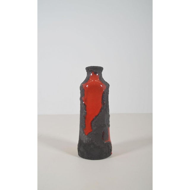 Black Fat Lava Vase from Marei Keramik, West Germany, 1970s For Sale - Image 8 of 8