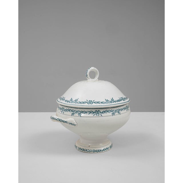 French 20th Century French Special Edition Porcelain Tureen With Lid For Sale - Image 3 of 18