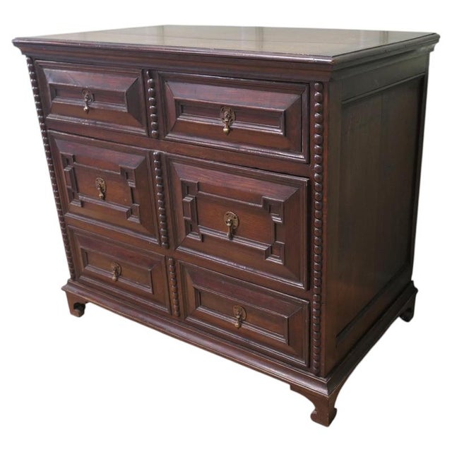 Brown Small Georgian Oak Chest of Drawers For Sale - Image 8 of 8