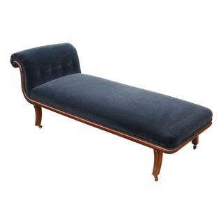 Antique Mahogany Chaise Lounge, 19th Century For Sale