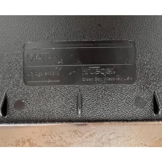 Vintage Black Matrix Chairs by Thomas Tolleson for Krueger, 1970s, Set of 6 For Sale - Image 16 of 17