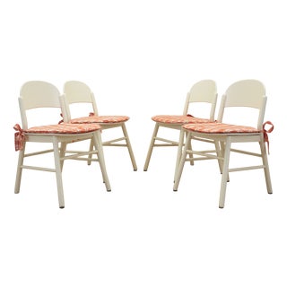 Italian Beech Chairs, 1970s, Set of 4 For Sale