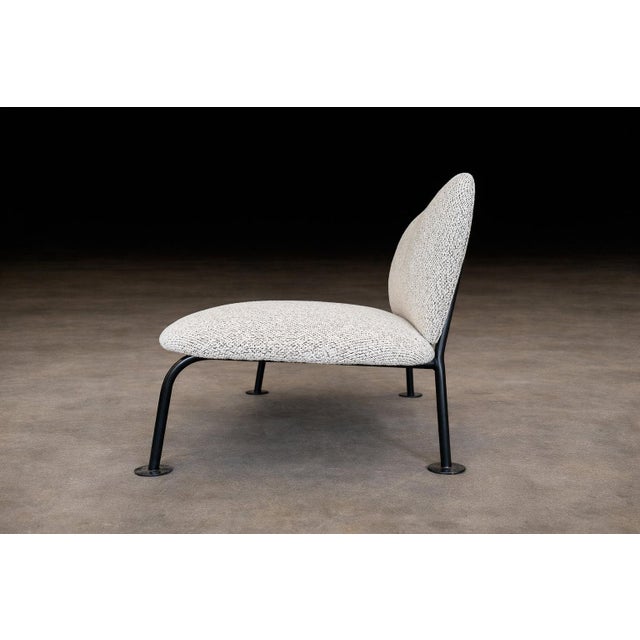 Brazilian Modern Organic Form Loveseat in Iron & Bouclé by Freijó Móveis, Brazil, 1950s For Sale - Image 10 of 13