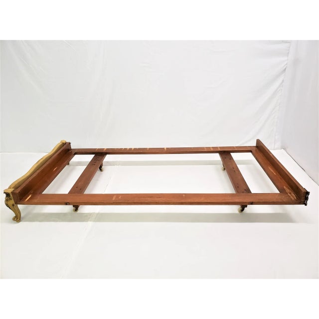 Brown 1970s French Cherry Wood Bed Frame For Sale - Image 8 of 11