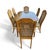 Late 20th Century Oak and Cane Dining Set With Oval Extending Table and Six Chairs For Sale - Image 13 of 13