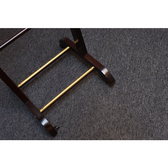 Vintage Fratelli Reguitti Dark Mahogany and Brass Valet in Style of Ico Parisi For Sale - Image 12 of 12