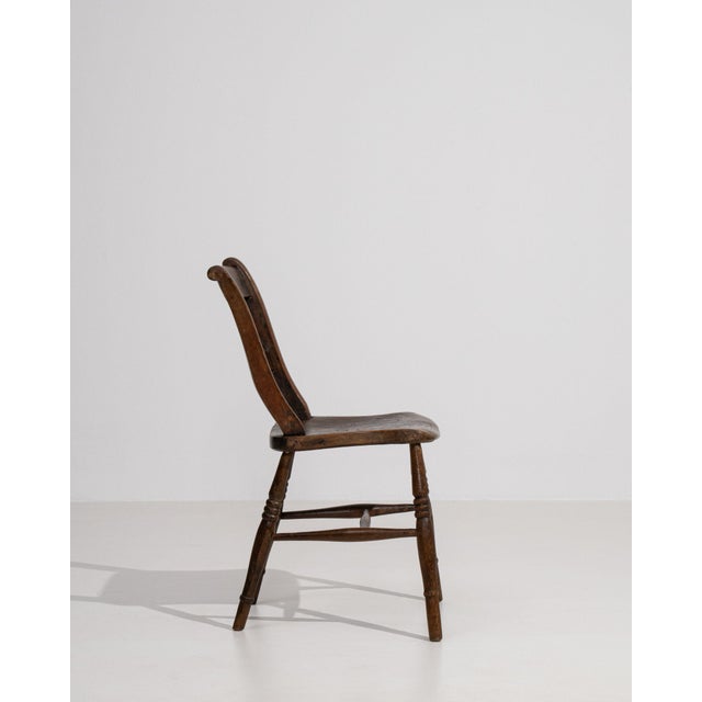 19th Century 19th Century France Brown Wood Lounge Chair For Sale - Image 5 of 11